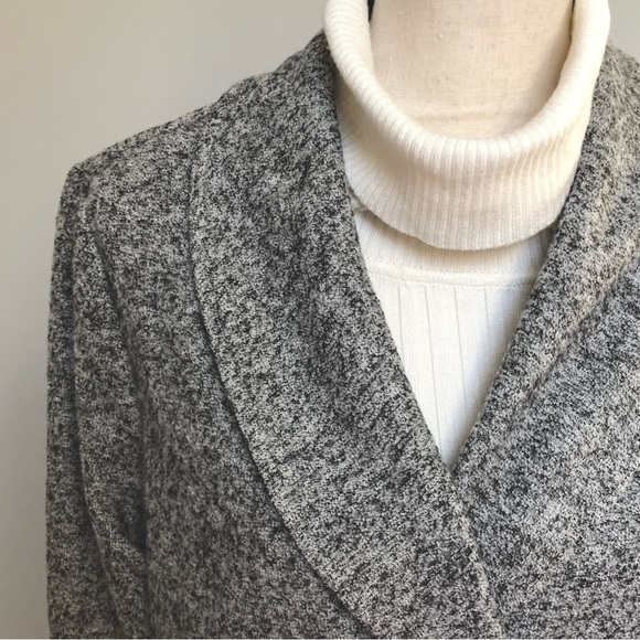 Doe & Rae Charcoal Grey Fleece Blazer Coat - Picture 4 of 11